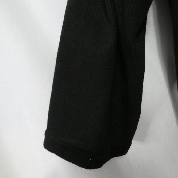 SHEIN - Curve | 2XL | Black Lace-Up Long Sleeve Waffle Knit Hooded Top - Picture 13 of 15